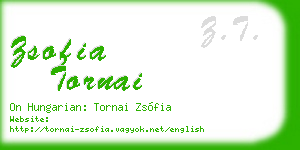 zsofia tornai business card